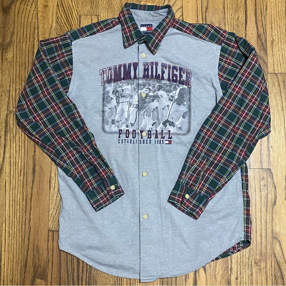 Tommy Hilfiger Football 1985 Button Up Long Sleeve Shirt